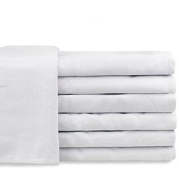 Kit com 15 Panos de Prato Branco Liso Grosso 50x68cm - 1