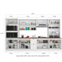 Ver imagem 2 de Cozinha Completa Modulada 6 Peças 15 Portas 2 Gavetas com Paneleiro Unna Yescasa Branco