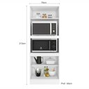 Ver imagem 5 de Cozinha Completa Modulada 6 Peças 15 Portas 2 Gavetas com Paneleiro Unna Yescasa Branco