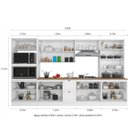 Ver imagem 2 de Cozinha Completa 6 Peças 15 Portas 2 Gavetas com Paneleiro Unna Yescasa