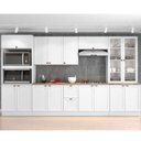Ver imagem 1 de Cozinha Completa Modulada 6 Peças 15 Portas 2 Gavetas com Paneleiro Unna Yescasa Branco