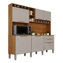 Ver imagem 2 de Armário de Cozinha Safira 6 Portas 2 Gavetas Cinamomo/Off White - Pnr Móveis