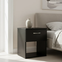 Ver imagem 6 de Mesa de Cabeceira 1 Gaveta com Compartimento Secreto, Gaveta Secreta - Preto
