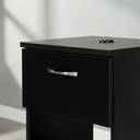 Ver imagem 7 de Mesa de Cabeceira 1 Gaveta com Compartimento Secreto, Gaveta Secreta - Preto