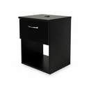 Ver imagem 2 de Mesa de Cabeceira 1 Gaveta com Compartimento Secreto, Gaveta Secreta - Preto