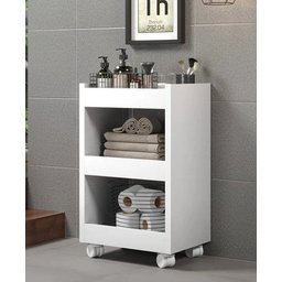 Fruteira Armário Balcão Cozinha Branco Multiuso De Chão Branca Com Rodas AJL Carrinho multiuso - 1 Fruteira Armário Balcão Cozinha Branco Multiuso De Chão Branca Com Rodas AJL Carrinho multiuso - 1