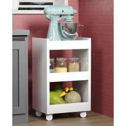 Fruteira Armário Balcão Cozinha Branco Multiuso De Chão Branca Com Rodas AJL Carrinho multiuso - 4 Fruteira Armário Balcão Cozinha Branco Multiuso De Chão Branca Com Rodas AJL Carrinho multiuso - 4