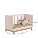 Ver imagem 3 de Conjunto Berço Mini Cama Slim, Cômoda Trocador e Guarda Roupa Slim Rosa