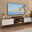 Ver imagem 1 de Rack para Tv até 80 Polegadas 218 Cm 2 Portas Rustic/branco Vik Madesa