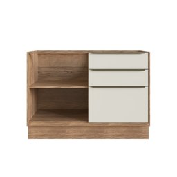 Cozinha Modulada Viena 2 Peças com 1 Armário Aéreo Vidros Reflecta 1 Balcão 120cm  - 10