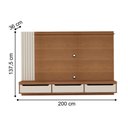 Ver imagem 3 de Painel para TV Cora 75 Polegadas MDP Ripado Cinamomo Off White Artely