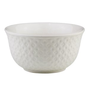 Bowl Cumbuca Tigela de Porcelana New Bone Pearl Branco 15 x 7 cm Casa Del Grande