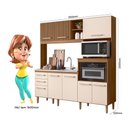 Ver imagem 4 de Cozinha Compacta Piatã 7 Portas 3 Gavetas sem Tampo Ipê/off White/ripado Ipê - Nicioli