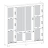 Guarda Roupa Itapema Quarto com 8 Portas e 4 Gavetas Mocaccino/off White - 3