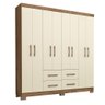Guarda Roupa Itapema Quarto com 8 Portas e 4 Gavetas Mocaccino/off White - 1