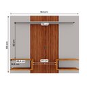 Ver imagem 4 de Painel Atlas Sala Tv até 55 Polegadas Off White/naturalle/ripado