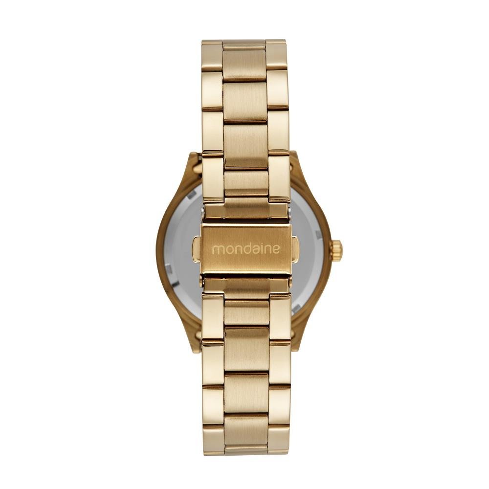 Relogio Mondaine Feminino Ref: 99651lpmvda1 Casual Aço Dourado - 2