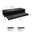 Ver imagem 3 de Box Baú com Cama Auxiliar Solteiro 46cm x 88cm Imperatriz Preto