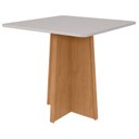 Ver imagem 2 de Conjunto Mesa de Jantar Celebrare 1,20 com Vidro e 4 Cadeiras Apogeu Tecido Linho Rinzai Bege