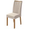 Conjunto Mesa de Jantar Celebrare 1,20 com Vidro e 4 Cadeiras Apogeu Tecido Linho Rinzai Bege - 5