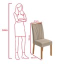 Ver imagem 6 de Conjunto Mesa de Jantar Celebrare 1,20 com Vidro e 4 Cadeiras Apogeu Tecido Linho Rinzai Bege