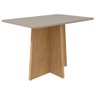 Conjunto Mesa de Jantar Celebrare 1,20 com Vidro e 4 Cadeiras Apogeu Tecido Linho Rinzai Bege - 3
