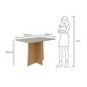 Conjunto Mesa de Jantar Celebrare 1,20 com Vidro e 4 Cadeiras Apogeu Tecido Linho Rinzai Bege - 4