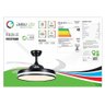 Ventilador Retratil Teto Controle Remoto Led 4 Pás Fresh Wind Preto - 4