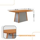 Ver imagem 3 de Mesa de Jantar Diane Tampo 120cm Mdf Canto Copo e 4 Cadeiras Melissa Moderna Mobilia