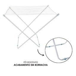 Varal de Chão Portátil - Branco - 3