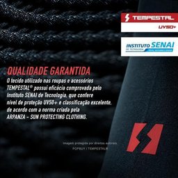 Manguito Azul Proteção Uv50+ Ciclismo Compressão Tempestal - 2