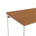 Ver imagem 4 de Escrivaninha Mesa Escritório Escrivaninha Secretaria 118cm Industrial Canela E Branco