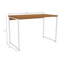 Ver imagem 3 de Escrivaninha Mesa Escritório Escrivaninha Secretaria 118cm Industrial Canela E Branco