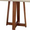 Ver imagem 4 de Mesa Cor Freijó e Fendi 4 Lugares Retangular 1,2x0,90 e Tampo de Vidro Colado