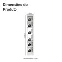 Ver imagem 2 de Paneleiro 40 cm 2 Portas e 2 Nichos Branco/Cinza Lux Madesa