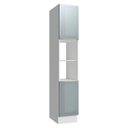 Ver imagem 1 de Paneleiro 40 cm 2 Portas e 2 Nichos Branco/Cinza Lux Madesa