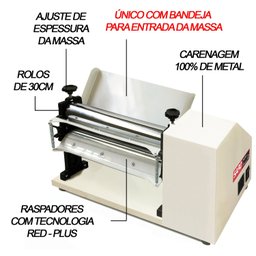 Cilindro Laminador Elétrico Standart Bivolt 300x57mm 1/3cv 50/60 HZ com Cortador Talharim R-CORT Sar Branco - 3
