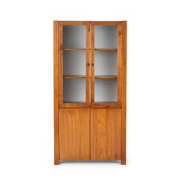 Cristaleira Madeira Maciça 2 Portas 4 Prateleiras Rinno  - 7