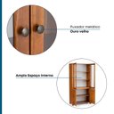 Ver imagem 4 de Cristaleira Madeira Maciça 2 Portas 4 Prateleiras Rinno 