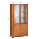 Ver imagem 2 de Cristaleira Madeira Maciça 2 Portas 4 Prateleiras Rinno 
