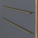 Ver imagem 6 de Cozinha Modulada Viena 2 Peças com 1 Armário Aéreo Vidros Reflecta 1 Balcão 120cm Cinza/Louro Freijó