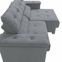 Ver imagem 3 de Sofá Cama Kappesberg Stelo Linho Cinza 230cm