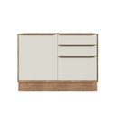 Ver imagem 6 de Cozinha Modulada 2 Peças 3 Portas 3 Gavetas 100% MDF Louro Freijó e Argila Viena Bege