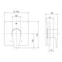 Ver imagem 3 de Acabamento Monocomando para Chuveiro Docol Lift para Base Deca 961806 1-2" e 3-4" Cromado