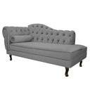 Ver imagem 3 de Kit Diva Recamier Juliana 140cm Lado Direito e 01 Poltrona Classic Suede Cinza - Amarena Móveis