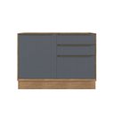 Ver imagem 6 de Cozinha Modulada 2 Peças 3 Portas 3 Gavetas 100% MDF Louro Freijó e Argila Viena