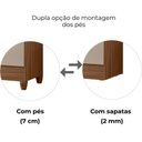 Ver imagem 6 de Guarda Roupa Casal 6p 165 Cm Aruba Carvalho Fendi Friso Moval