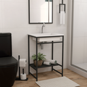 Ver imagem 2 de Gabinete Banheiro Ferro Iron Black 60x45 Cm