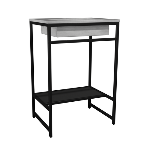 Gabinete Banheiro Ferro Iron Black 60x45 Cm