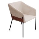 Ver imagem 2 de Kit 02 Poltronas Decorativa Jobim Pés de Ferro Preto Bouclé Bege - Montanaris Decor